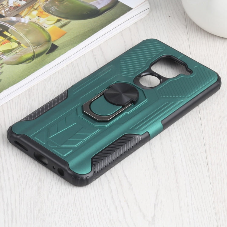 10 PCS Shield Armor PC+TPU Protective Case with 360 Degree Rotation Ring Holder For Xiaomi Redmi Note 9
