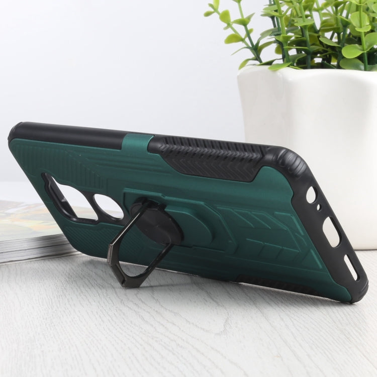 10 PCS Shield Armor PC+TPU Protective Case with 360 Degree Rotation Ring Holder For Xiaomi Redmi Note 9