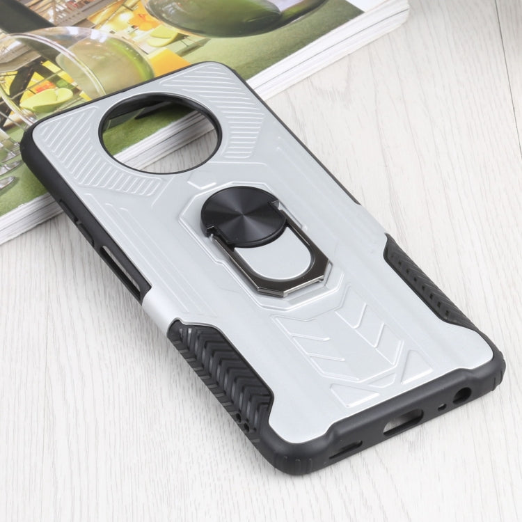 10 PCS Shield Armor PC+TPU Protective Case with 360 Degree Rotation Ring Holder For Xiaomi Redmi Note 9 5G