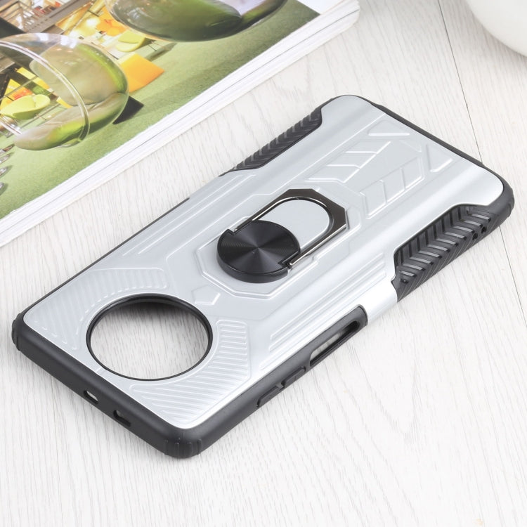 10 PCS Shield Armor PC+TPU Protective Case with 360 Degree Rotation Ring Holder For Xiaomi Redmi Note 9 5G