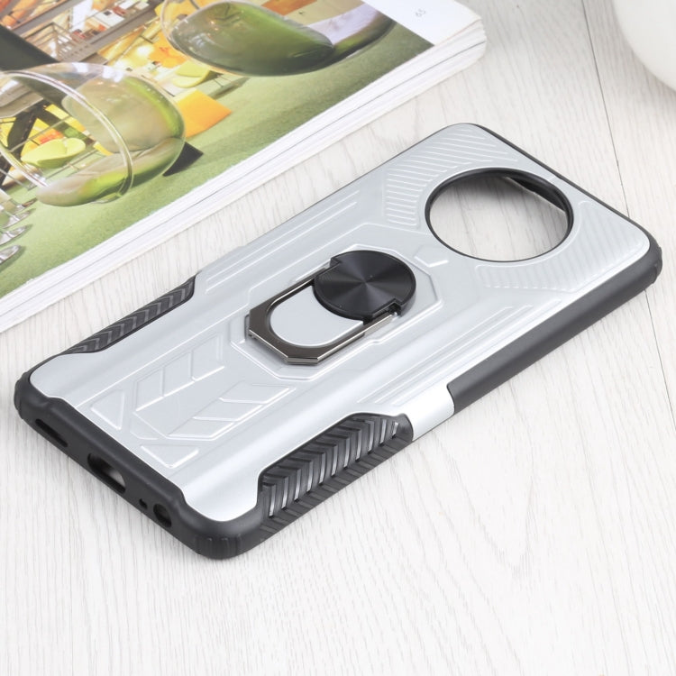 10 PCS Shield Armor PC+TPU Protective Case with 360 Degree Rotation Ring Holder For Xiaomi Redmi Note 9 5G