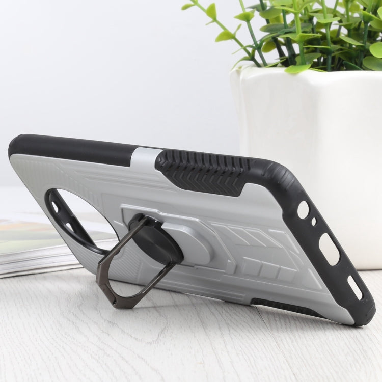 10 PCS Shield Armor PC+TPU Protective Case with 360 Degree Rotation Ring Holder For Xiaomi Redmi Note 9 5G