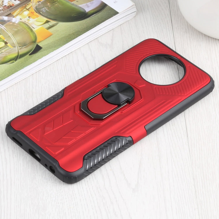 10 PCS Shield Armor PC+TPU Protective Case with 360 Degree Rotation Ring Holder For Xiaomi Redmi Note 9 5G