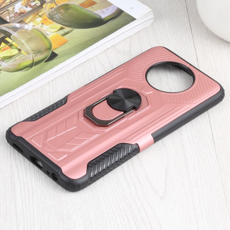 10 PCS Shield Armor PC+TPU Protective Case with 360 Degree Rotation Ring Holder For Xiaomi Redmi Note 9 5G