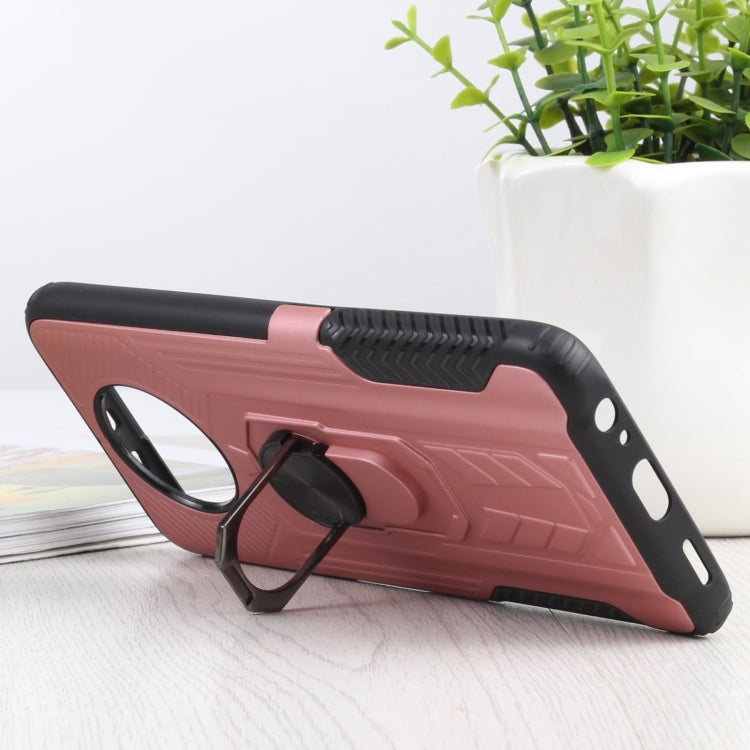 10 PCS Shield Armor PC+TPU Protective Case with 360 Degree Rotation Ring Holder For Xiaomi Redmi Note 9 5G