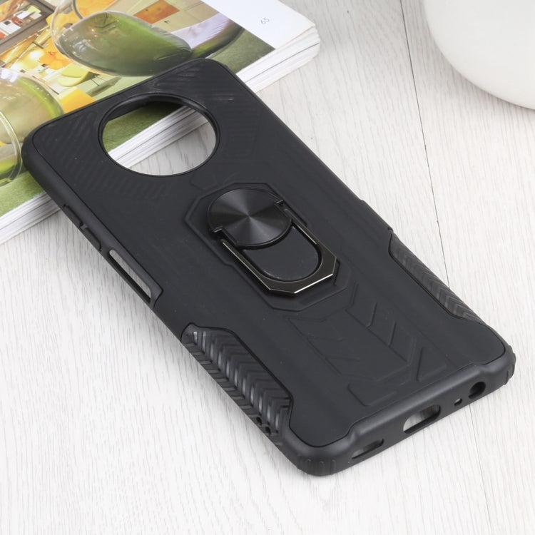 10 PCS Shield Armor PC+TPU Protective Case with 360 Degree Rotation Ring Holder For Xiaomi Redmi Note 9 5G