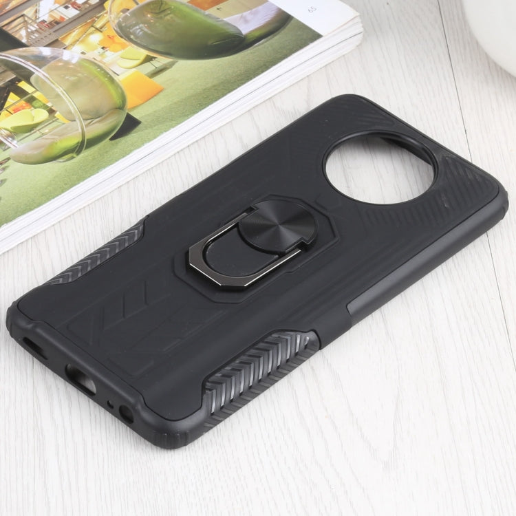 10 PCS Shield Armor PC+TPU Protective Case with 360 Degree Rotation Ring Holder For Xiaomi Redmi Note 9 5G