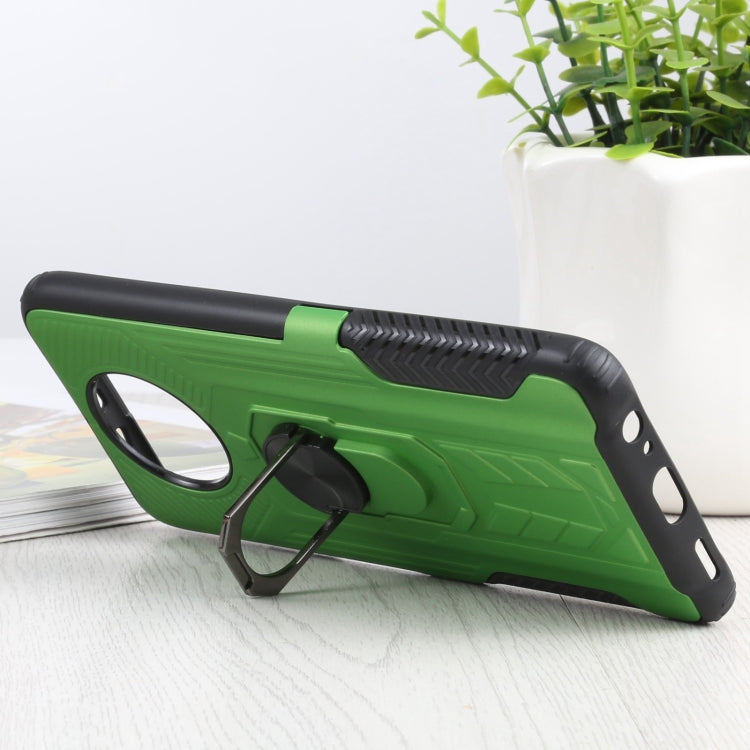 10 PCS Shield Armor PC+TPU Protective Case with 360 Degree Rotation Ring Holder For Xiaomi Redmi Note 9 5G