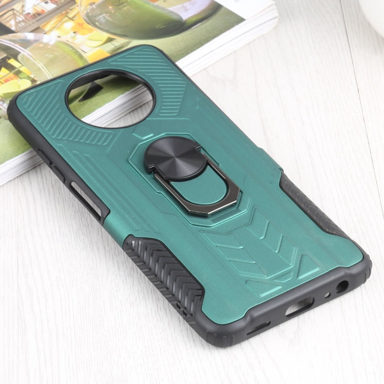 10 PCS Shield Armor PC+TPU Protective Case with 360 Degree Rotation Ring Holder For Xiaomi Redmi Note 9 5G