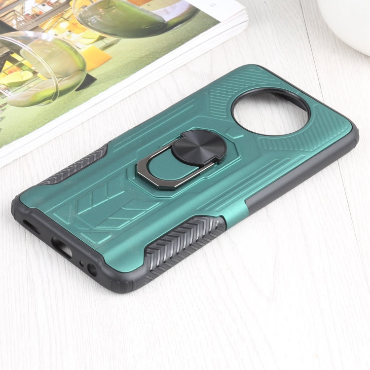 10 PCS Shield Armor PC+TPU Protective Case with 360 Degree Rotation Ring Holder For Xiaomi Redmi Note 9 5G