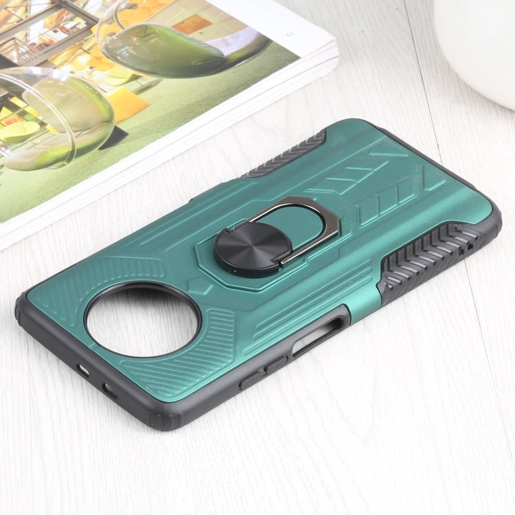 10 PCS Shield Armor PC+TPU Protective Case with 360 Degree Rotation Ring Holder For Xiaomi Redmi Note 9 5G