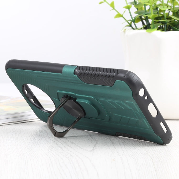 10 PCS Shield Armor PC+TPU Protective Case with 360 Degree Rotation Ring Holder For Xiaomi Redmi Note 9 5G