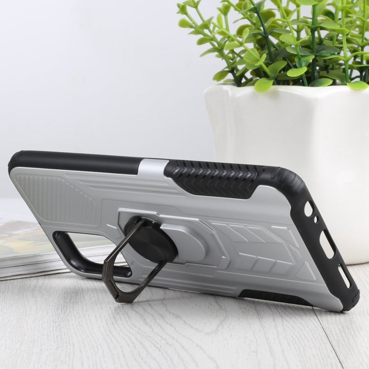 10 PCS Shield Armor PC+TPU Protective Case with 360 Degree Rotation Ring Holder For Xiaomi Redmi Note 10