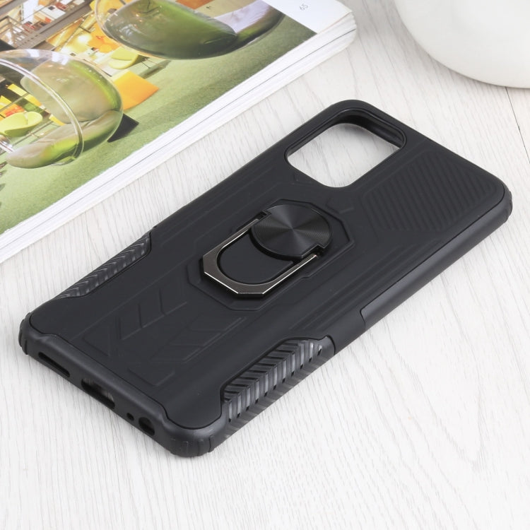 10 PCS Shield Armor PC+TPU Protective Case with 360 Degree Rotation Ring Holder For Xiaomi Redmi Note 10