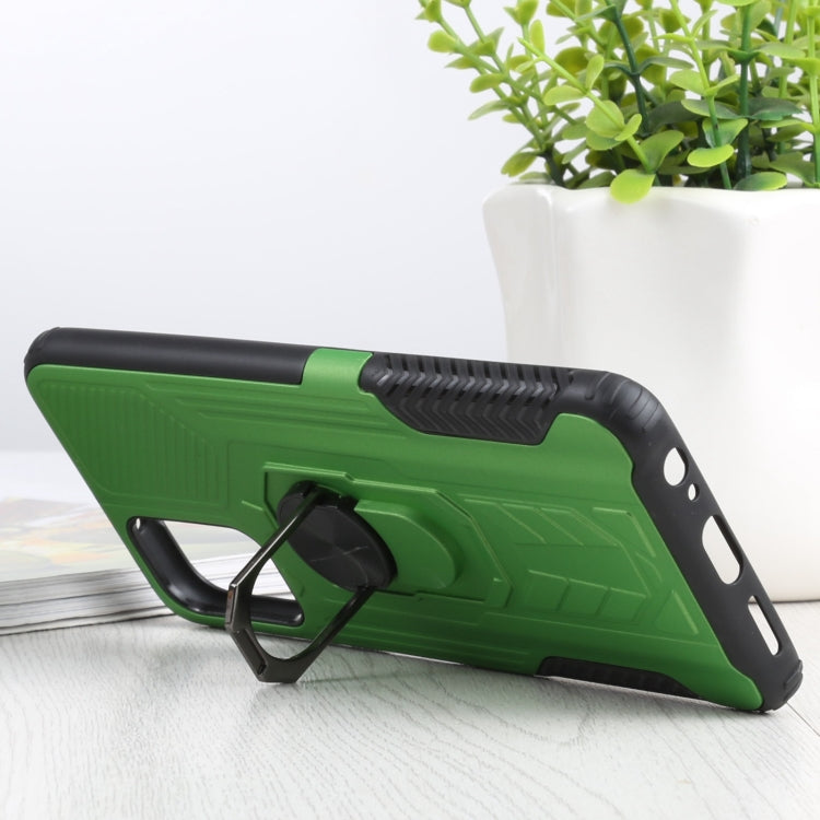 10 PCS Shield Armor PC+TPU Protective Case with 360 Degree Rotation Ring Holder For Xiaomi Redmi Note 10