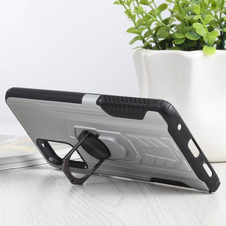 10 PCS Shield Armor PC+TPU Protective Case with 360 Degree Rotation Ring Holder For Xiaomi Redmi Note 10 Pro