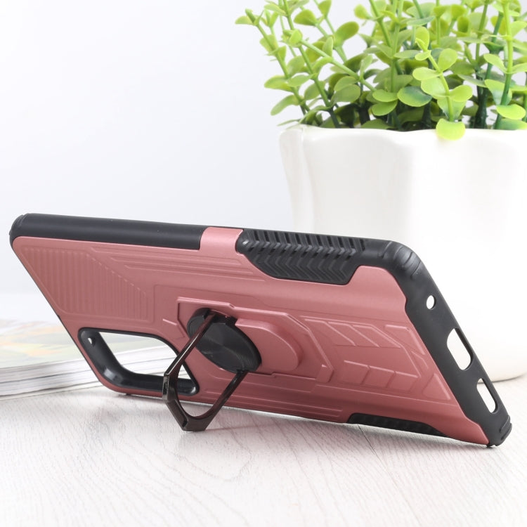 10 PCS Shield Armor PC+TPU Protective Case with 360 Degree Rotation Ring Holder For Xiaomi Redmi Note 10 Pro