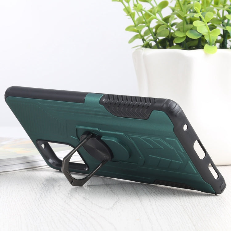 10 PCS Shield Armor PC+TPU Protective Case with 360 Degree Rotation Ring Holder For Xiaomi Redmi Note 10 Pro