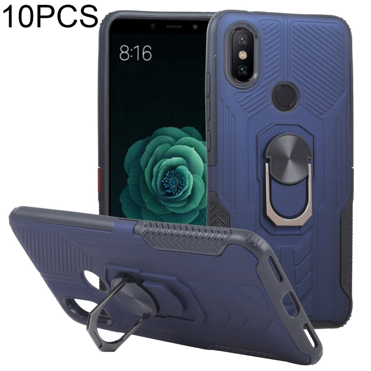 10 PCS Shield Armor PC+TPU Protective Case with 360 Degree Rotation Ring Holder For Xiaomi Mi 6X / A2