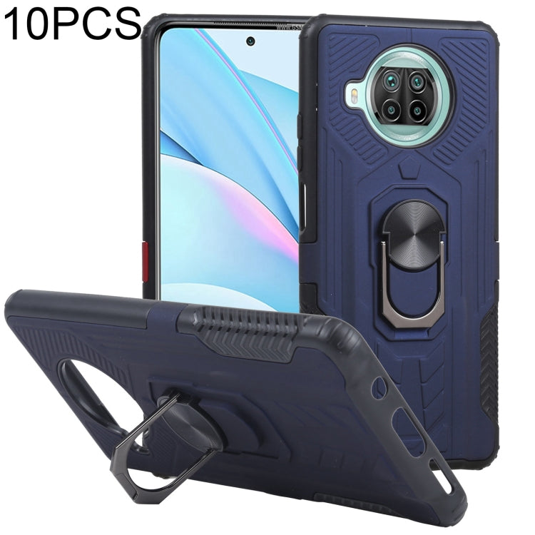 10 PCS Shield Armor PC+TPU Protective Case with 360 Degree Rotation Ring Holder For Xiaomi Mi 10T Lite 5G