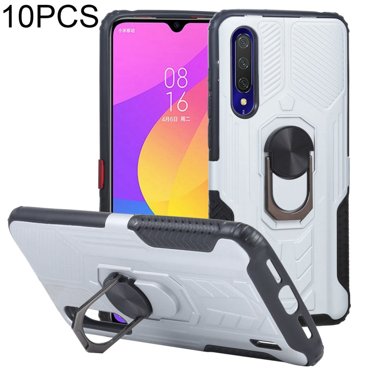 10 PCS Shield Armor PC+TPU Protective Case with 360 Degree Rotation Ring Holder For Xiaomi Mi CC9