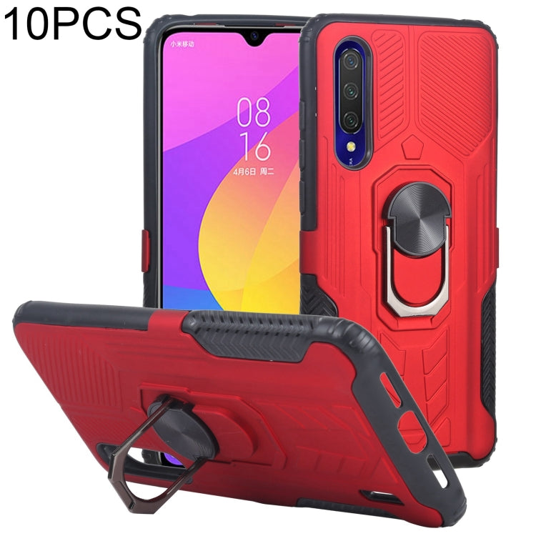 10 PCS Shield Armor PC+TPU Protective Case with 360 Degree Rotation Ring Holder For Xiaomi Mi CC9