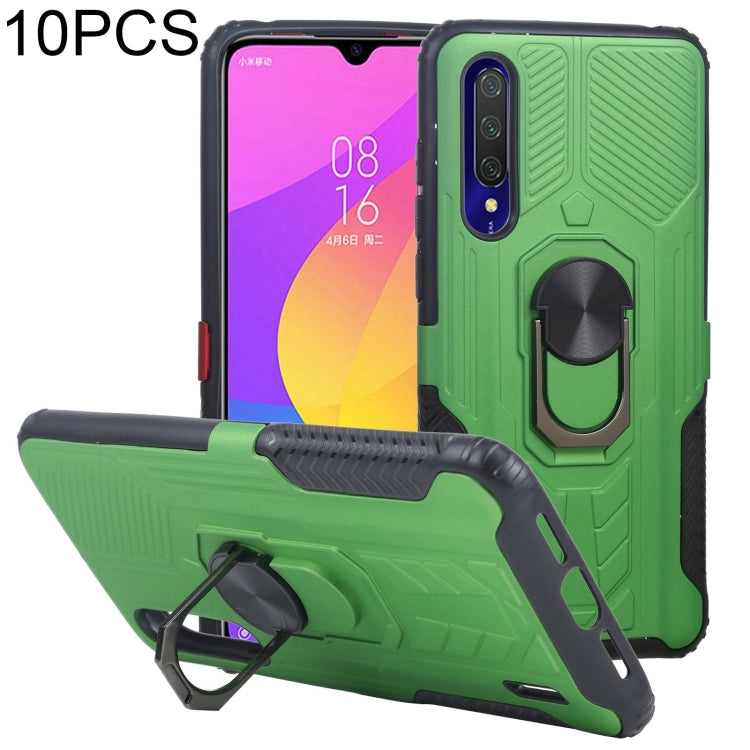 10 PCS Shield Armor PC+TPU Protective Case with 360 Degree Rotation Ring Holder For Xiaomi Mi CC9