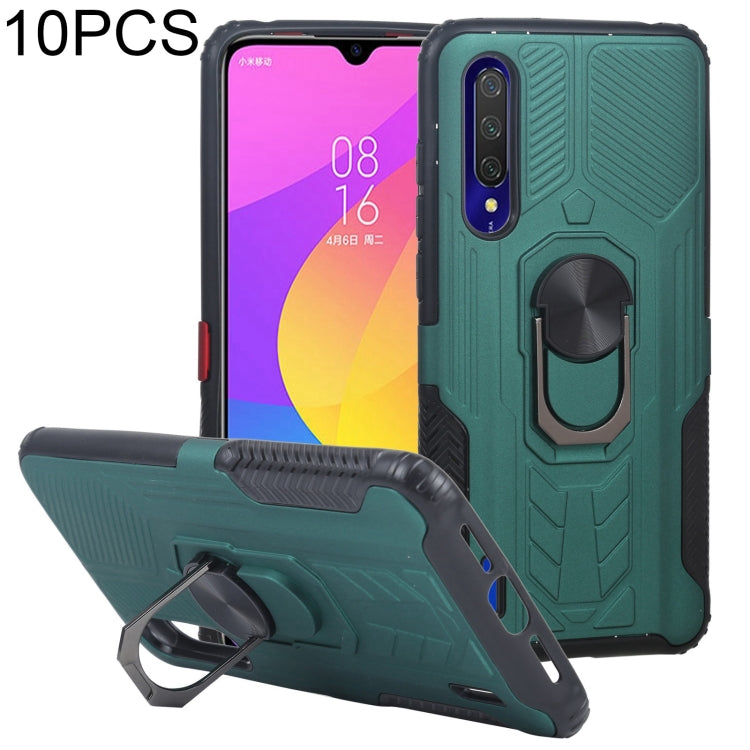 10 PCS Shield Armor PC+TPU Protective Case with 360 Degree Rotation Ring Holder For Xiaomi Mi CC9