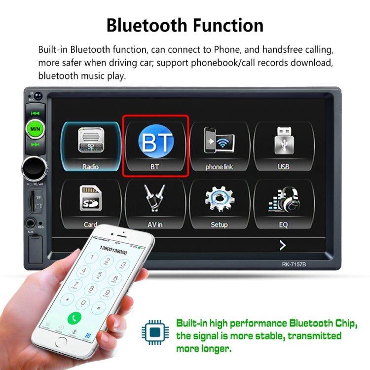 7157B HD 7 inch Car Radio Receiver MP5 Player CarPlay Mobile Phone Interconnection All-in-one Player