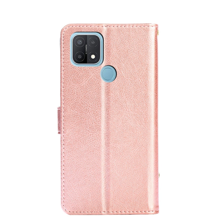 For OPPO A15 Zipper Bag PU + TPU Horizontal Flip Leather Case with Holder & Card Slot & Wallet & Lanyard