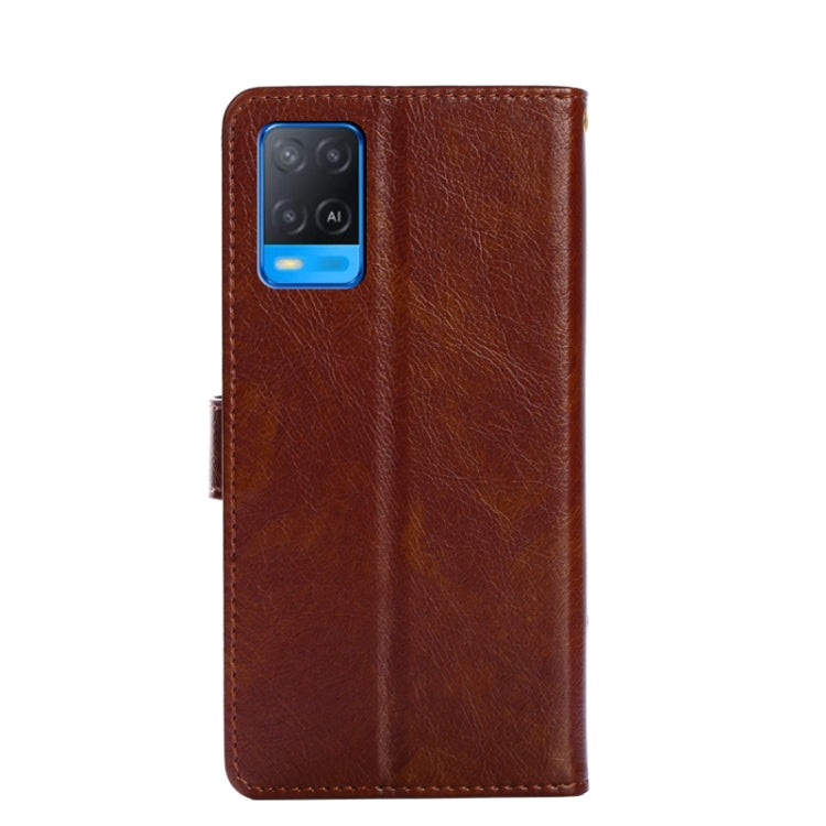 For OPPO A54 Zipper Bag PU + TPU Horizontal Flip Leather Case with Holder & Card Slot & Wallet & Lanyard