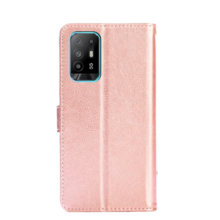 For OPPO A94 5G / F19 Pro+ 5G Zipper Bag PU + TPU Horizontal Flip Leather Case with Holder & Card Slot & Wallet & Lanyard