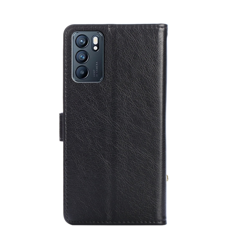 For OPPO Reno6 Zipper Bag PU + TPU Horizontal Flip Leather Case with Holder & Card Slot & Wallet & Lanyard