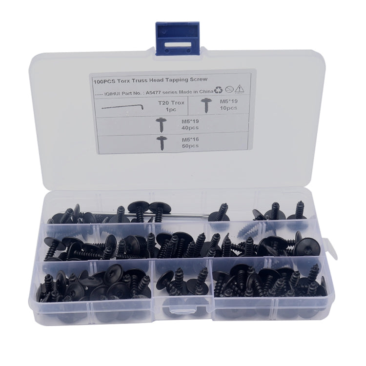 A5477 100 PCS M5x16+M5x19 Mudguard Screws with Wrench N90775001 N90648702 for Audi