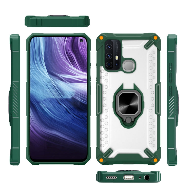 Matte TPU + PC Magnetic Shockproof Case with Ring Holder For vivo Y50