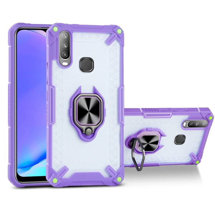 Matte TPU + PC Magnetic Shockproof Case with Ring Holder For vivo Y17