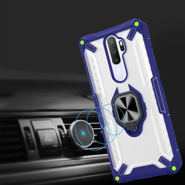 Matte TPU + PC Magnetic Shockproof Case with Ring Holder For OPPO A9 2020