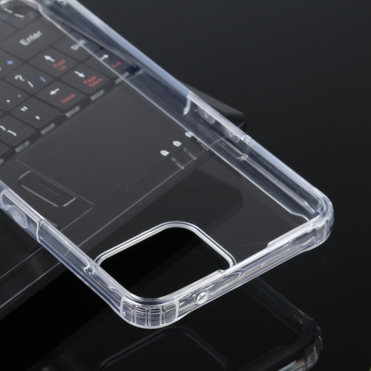 For OPPO Reno4 Lite / F17 Pro Four-corner Shockproof Transparent TPU + PC Protective Case