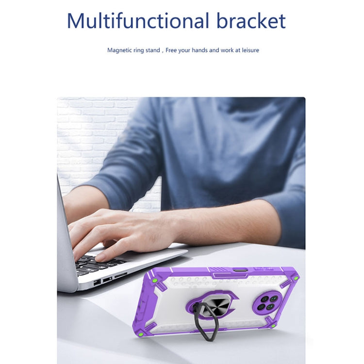 Matte TPU + PC Magnetic Shockproof Case with Ring Holder For Xiaomi Redmi Note 9