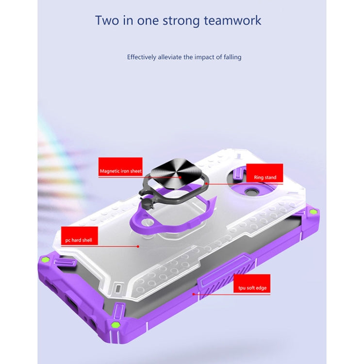 Matte TPU + PC Magnetic Shockproof Case with Ring Holder For Xiaomi Redmi Note 9