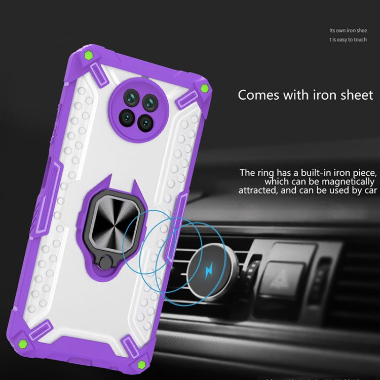 Matte TPU + PC Magnetic Shockproof Case with Ring Holder For Xiaomi Redmi Note 9