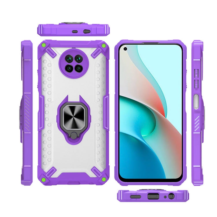 Matte TPU + PC Magnetic Shockproof Case with Ring Holder For Xiaomi Redmi Note 9