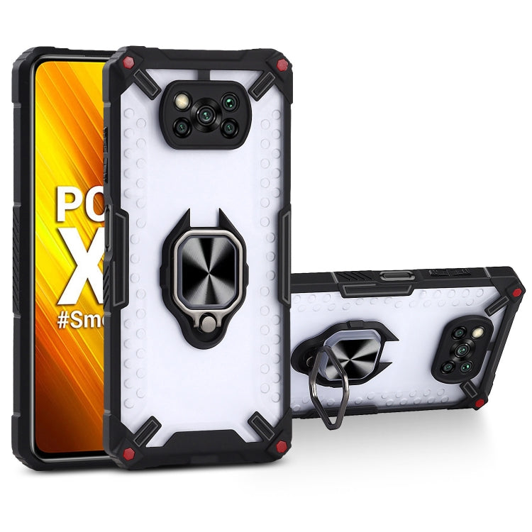 Matte TPU + PC Magnetic Shockproof Case with Ring Holder For Xiaomi Poco X3