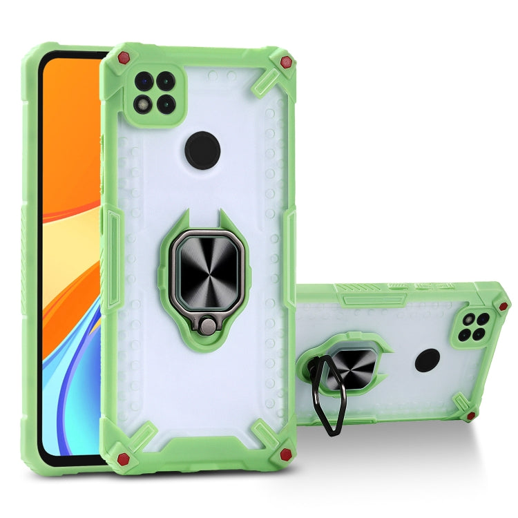 Matte TPU + PC Magnetic Shockproof Case with Ring Holder For Xiaomi Redmi 9C