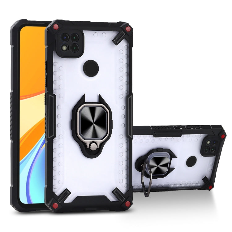 Matte TPU + PC Magnetic Shockproof Case with Ring Holder For Xiaomi Redmi 9C