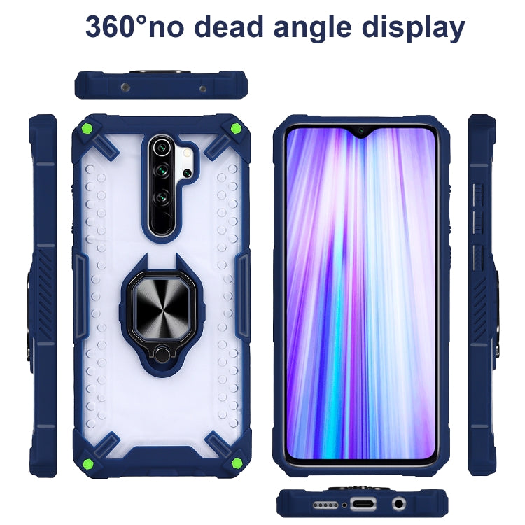 Matte TPU + PC Magnetic Shockproof Case with Ring Holder For Xiaomi Redmi Note 8 Pro