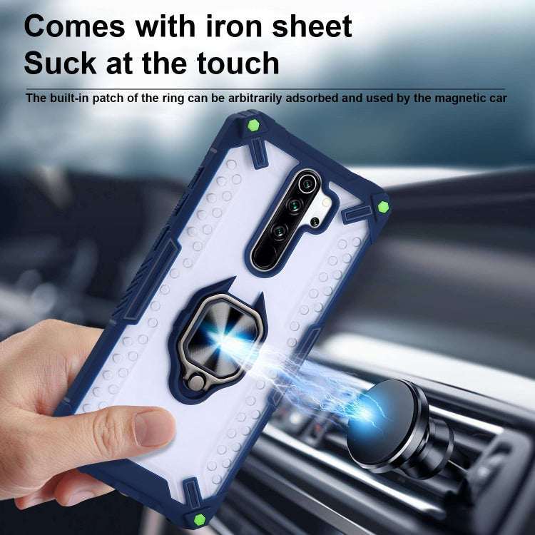 Matte TPU + PC Magnetic Shockproof Case with Ring Holder For Xiaomi Redmi Note 8 Pro