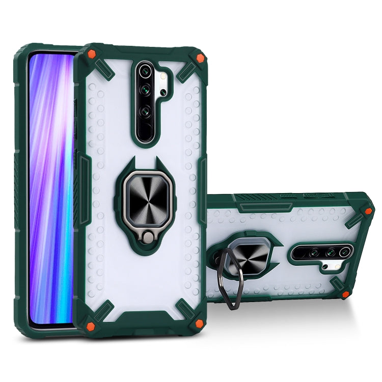 Matte TPU + PC Magnetic Shockproof Case with Ring Holder For Xiaomi Redmi Note 8 Pro