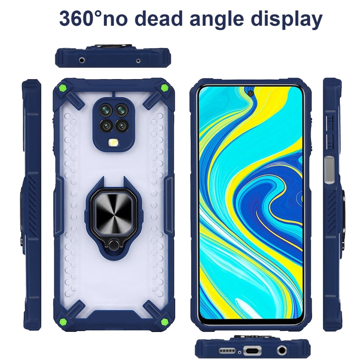 Matte TPU + PC Magnetic Shockproof Case with Ring Holder For Xiaomi Redmi Note 9S