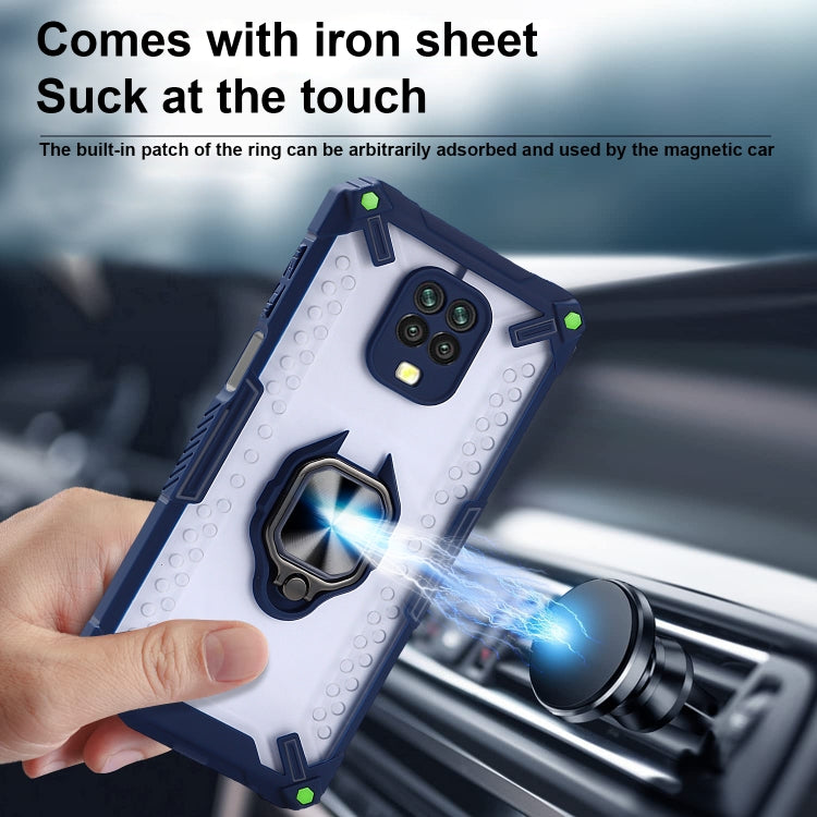 Matte TPU + PC Magnetic Shockproof Case with Ring Holder For Xiaomi Redmi Note 9S